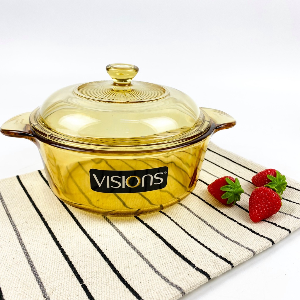 Bộ 3 Nồi Thủy Tinh Cao Cấp Visions Thân Thấp VSS13 Dung Tích 1.25 lít + 2.25 lít + 3.25 lít