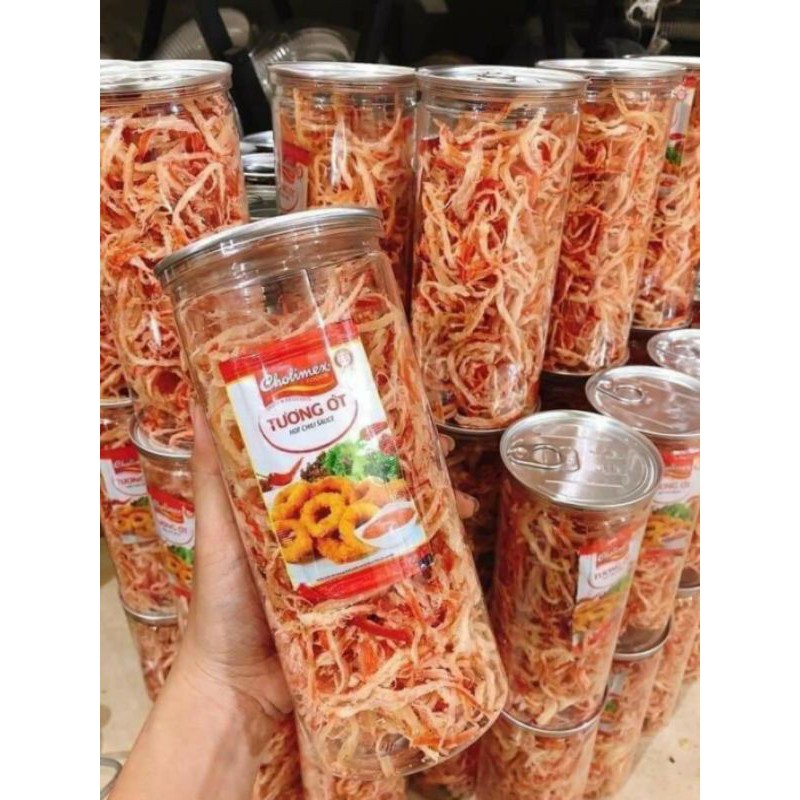 Hũ 300g mực xe sợi hấp nước dừa.