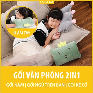 [5 Mẫu] Gối Văn Phòng 2in1: Gối Ngủ & Ủ Tay Chất Đẹp, Mịn (Video + Ảnh Thật)