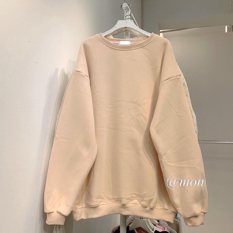 Áo sweater nỉ bông trơn-hang qchau loại 1