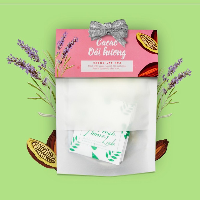 Bột mặt nạ thiên nhiên cacao oải hương cấp nước Fresh Home Lab