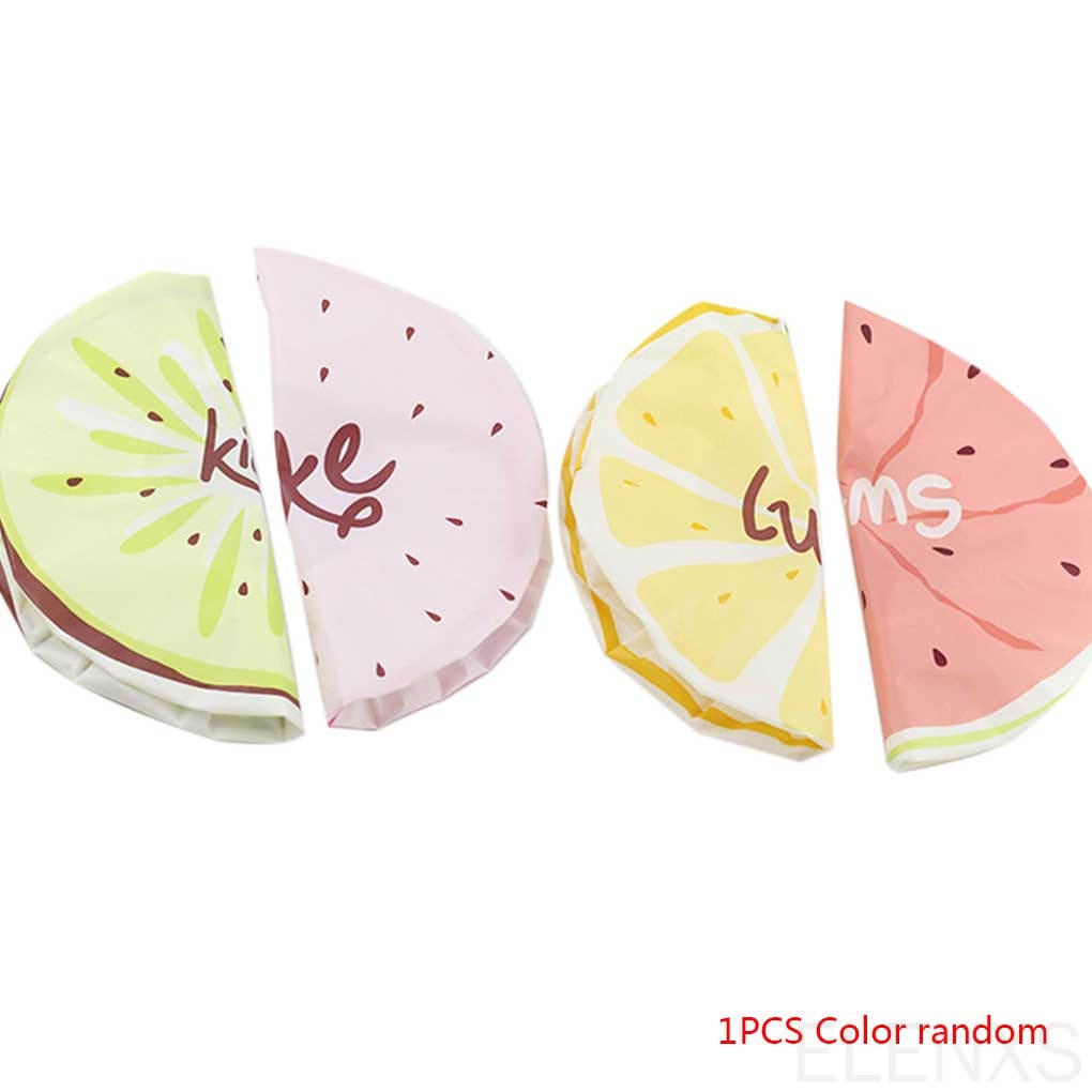 Mũ trùm tóc khi tắm chống thấm nước in họa tiết hoạt hình màu sắc ngẫu nhiên đáng yêu