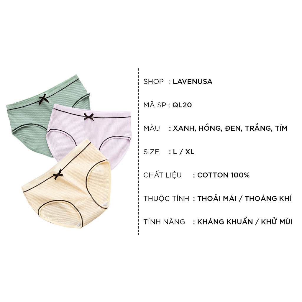 Quần lót nữ len tăm cotton kháng khuẩn nâng mông co giãn 4 chiều QL20 | BigBuy360 - bigbuy360.vn