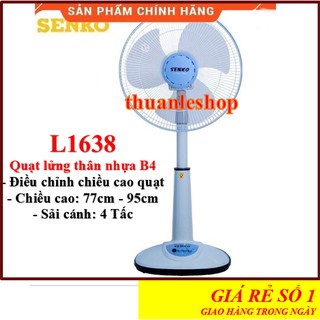 [CHÍNH HÃNG] Quạt senko🚚ĐƯỢC CHỌN MÀU🚚ĐẶT HÀNG GIAO TRONG NGÀY🚚Quạt lửng thân nhựa B4 Senko L1638 thay thế L1338
