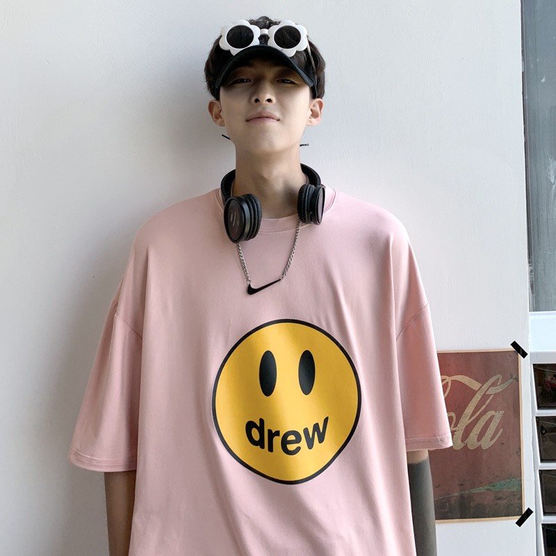 Áo Thun Tay Lỡ Unisex Loang Màu Nam Nữ From Rộng - HÀNG Phông IN hoạt hình - Chất Liệu Cotton 70% Dày Mịn