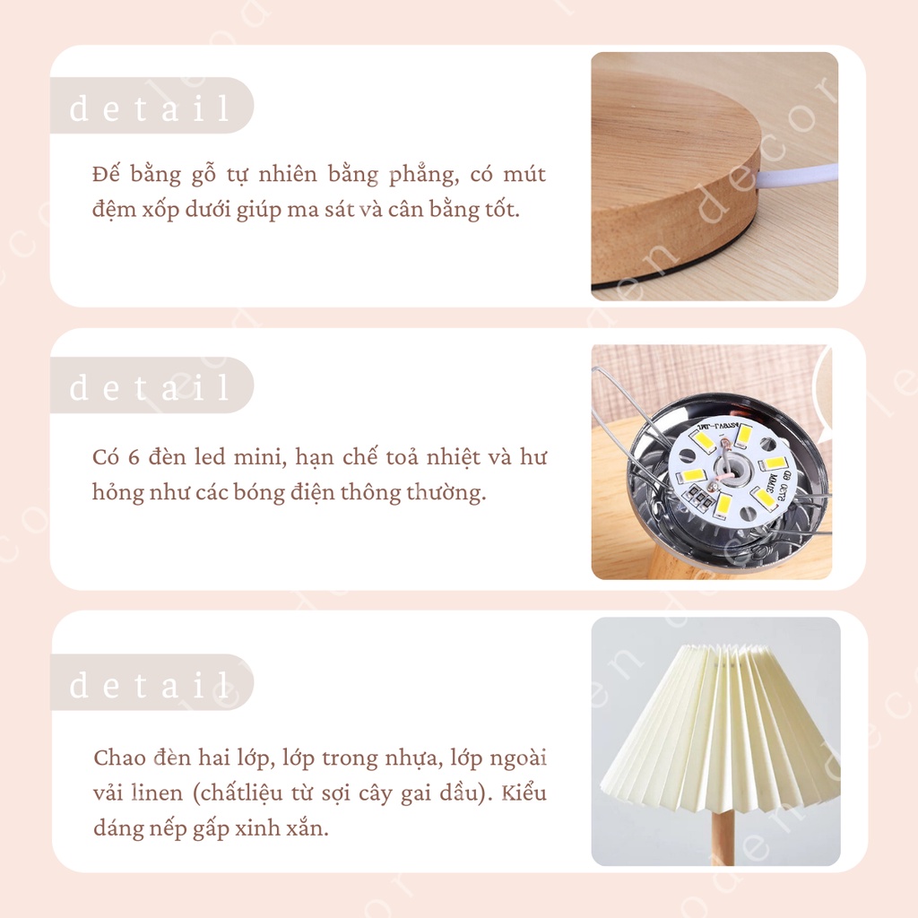 Đèn ngủ để bàn decor phòng ngủ điều khiển từ xa hình nấm, đèn ngủ thông minh ánh sáng 3 màu  đẹp  - LEODEN Decor