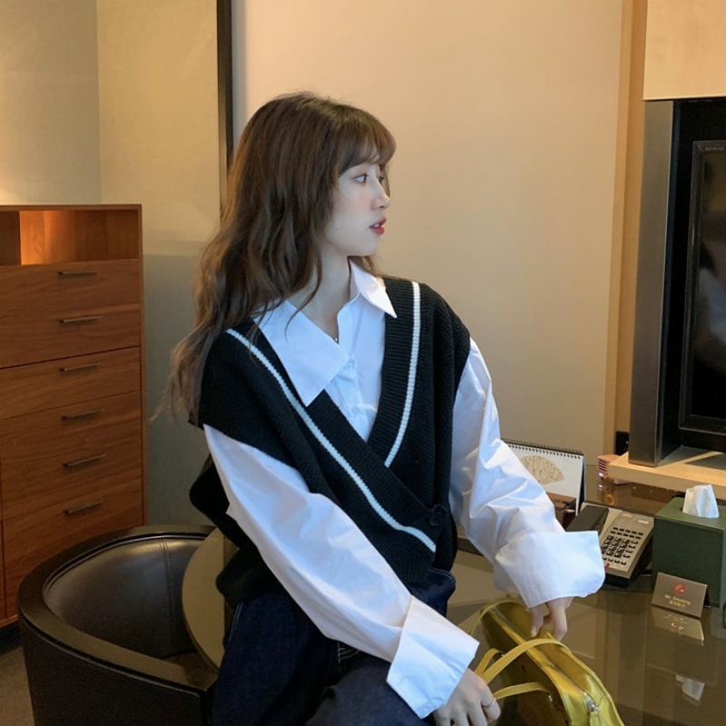 Set áo sơmi phối Gile 🖤