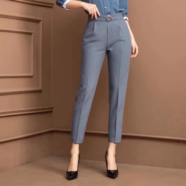 [Mã FASHIONXANH44 giảm 10% tối đa 30K đơn 99K] FS50K_Quần công sở khoá sườn kèm khuyên