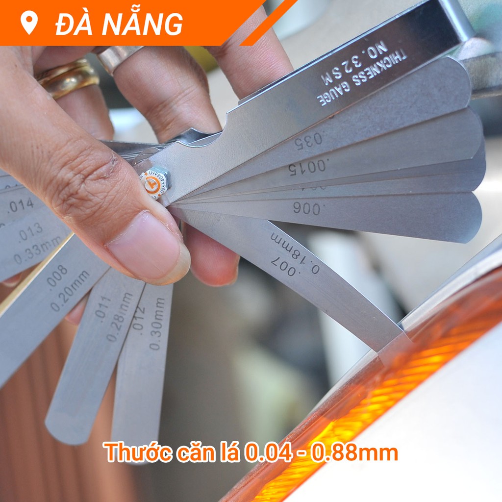 Bộ 32 thanh thước căn lá đo khe hở 0.02-1.0mm thép lò xo