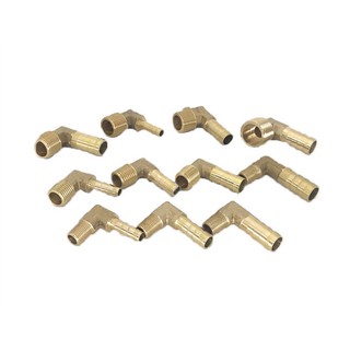 Đầu nối bằng đồng thau loại chữ L ngạnh x 1/8 "1/4" 3/8 "1/2" đầu ren