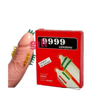 Bộ 3 bao cao su gai 2 bao tua chom chom 9999 đầu gai