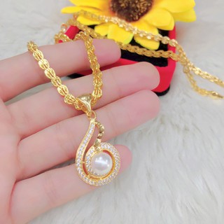 Dây chuyền nữ đuôi phụng mặt hột bẹt cao cấp