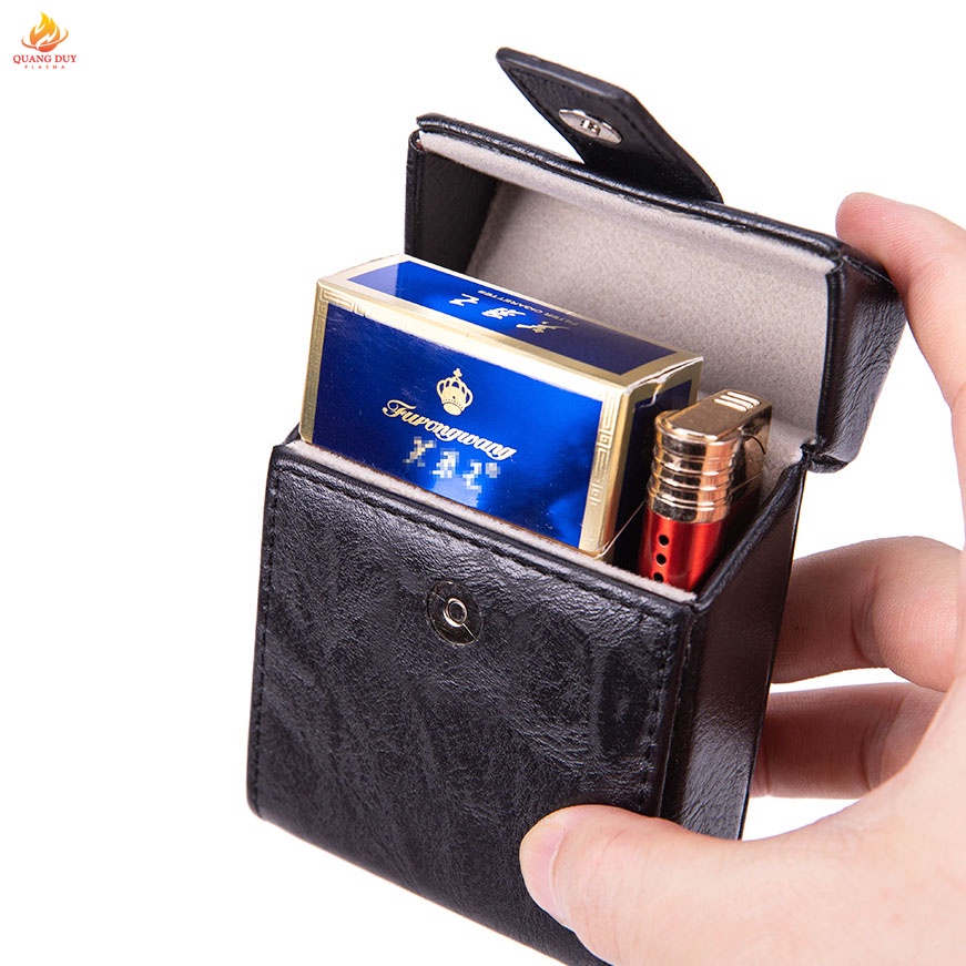 Bao da đựng thuốc nguyên vỏ tích hợp vị trí để bật lửa