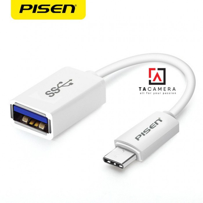 Cáp OTG Pisen chuyển đổi type C ra USB