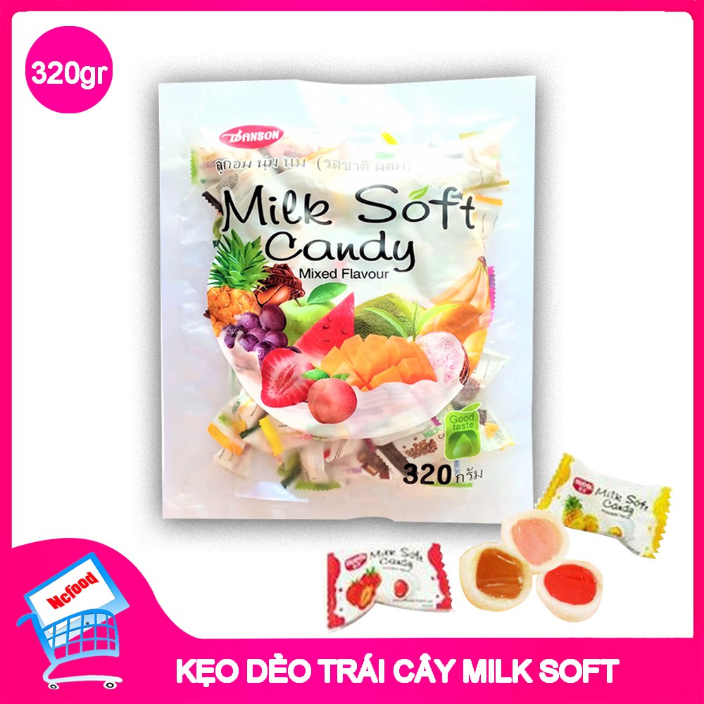 Combo 4 Kẹo dẻo Thái Lan Milk Soft Candy 320 gam