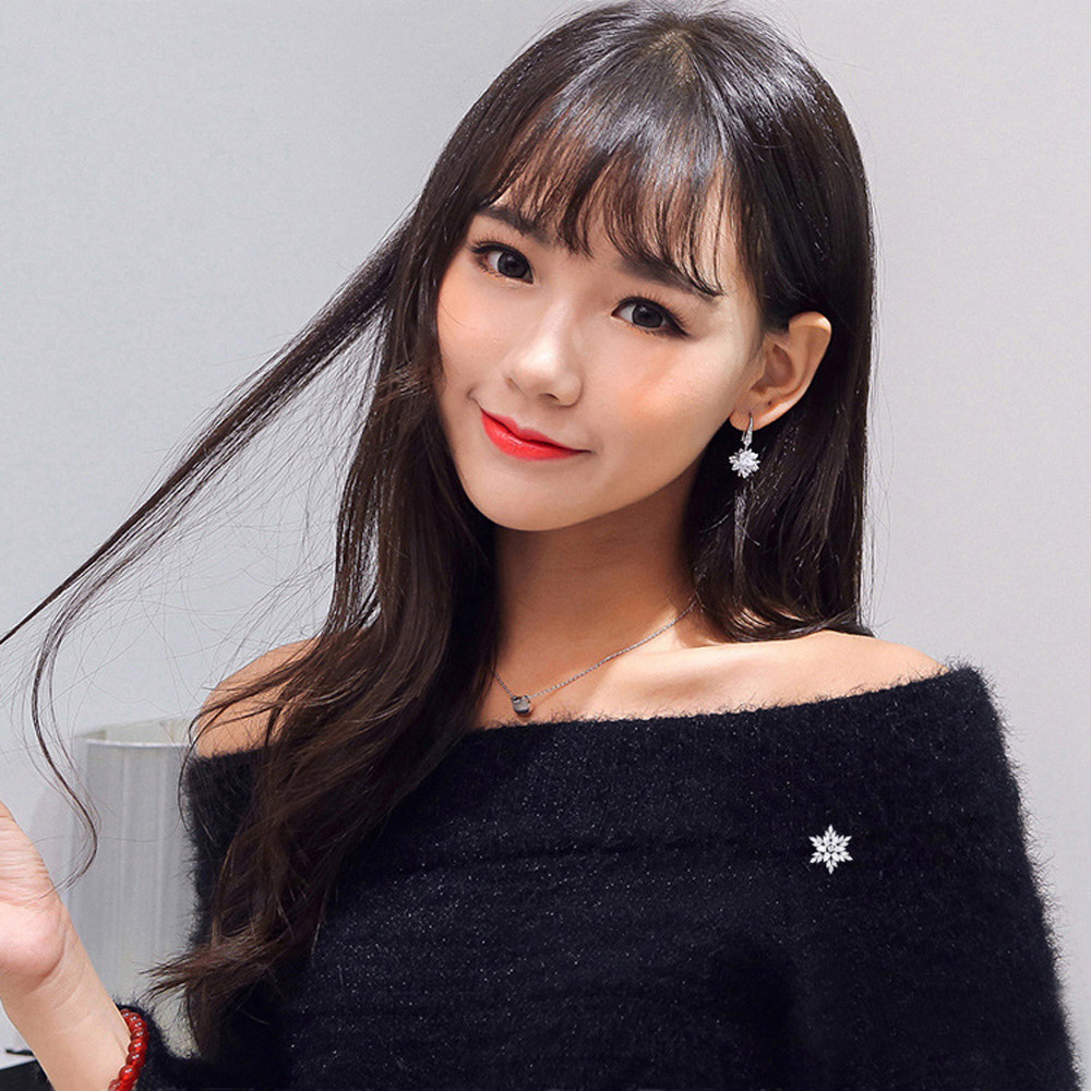 Ghim cài áo hình hoa tuyết đính đá nhân tạo thờI trang