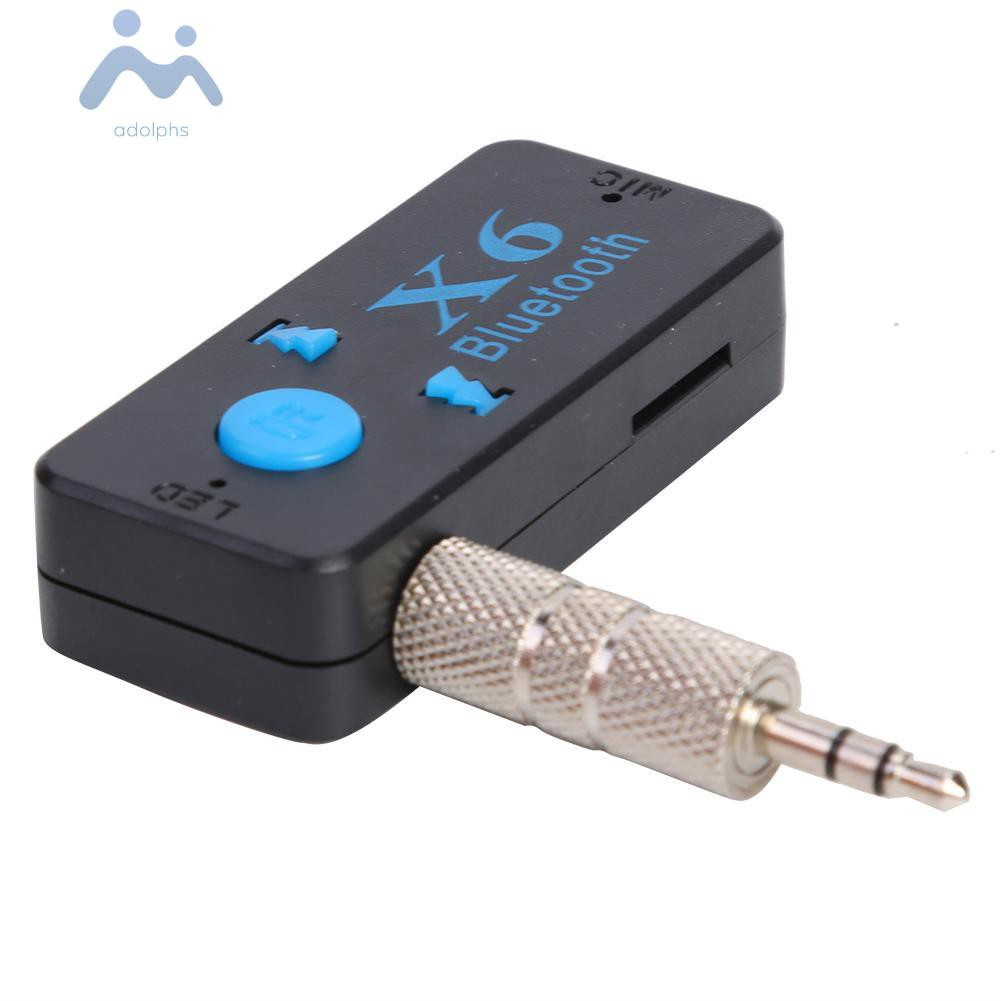 adolphs X6 Wireless 3.5mm AUX Audio Receiver Bluetooth 4.2 Adapter Support TF Card