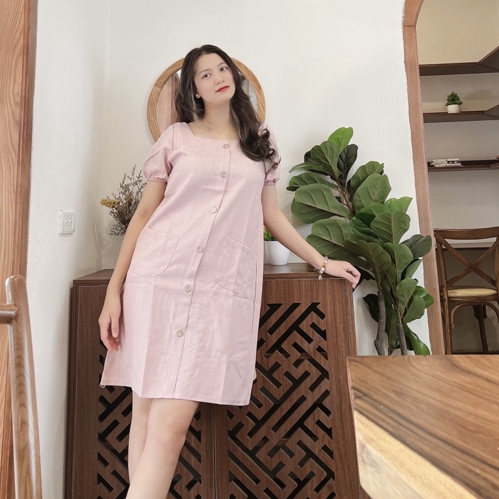 Đầm bầu cổ vuông thời trang thiết kế công sở MSP266 Mom and baby