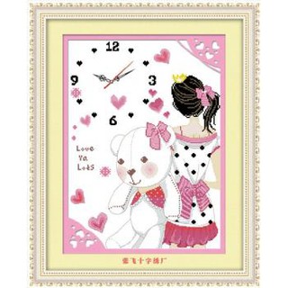 Tranh Thêu Chữ Thập Đồng Hồ I Miss You 2240 (Khách tự thêu) KT:46x58cm