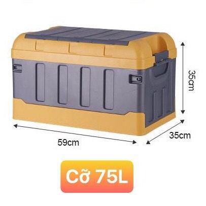 Thùng đựng đồ gấp gọn đa năng 75 lít có 4 ngăn riêng biệt giao mầu ngẫu nhiênhiên