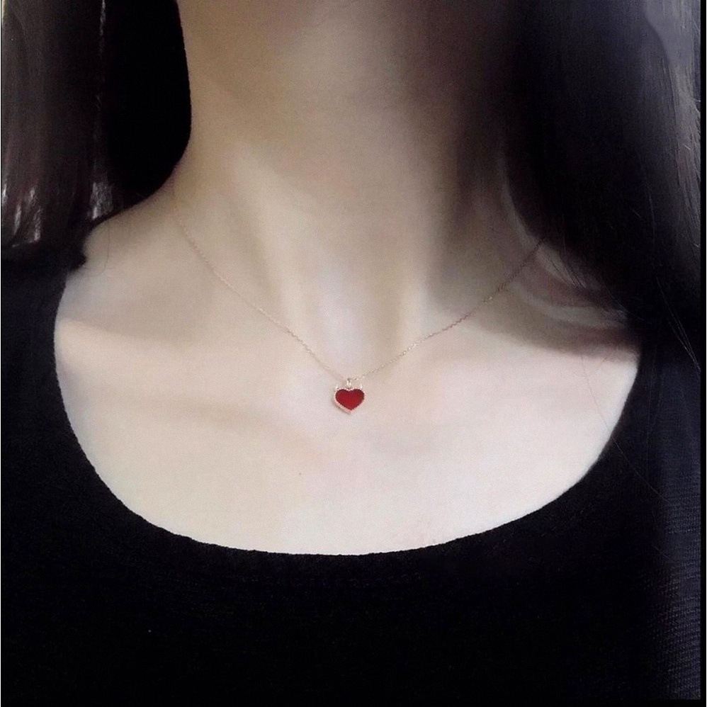 Dây chuyền lắc tay trái tim màu sắc đơn giản giá rẻ cho nữ VC08