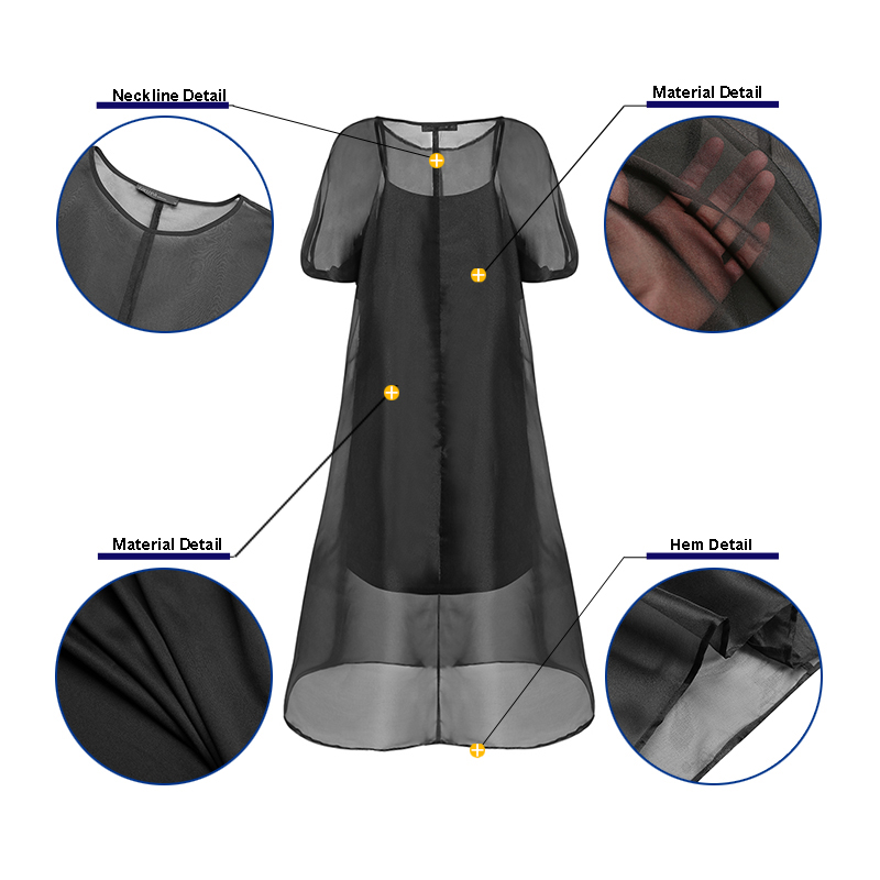 Đầm Maxi ZANZEA Xuyên Thấu Tay Ngắn Thời Trang Dành Cho Nữ | BigBuy360 - bigbuy360.vn