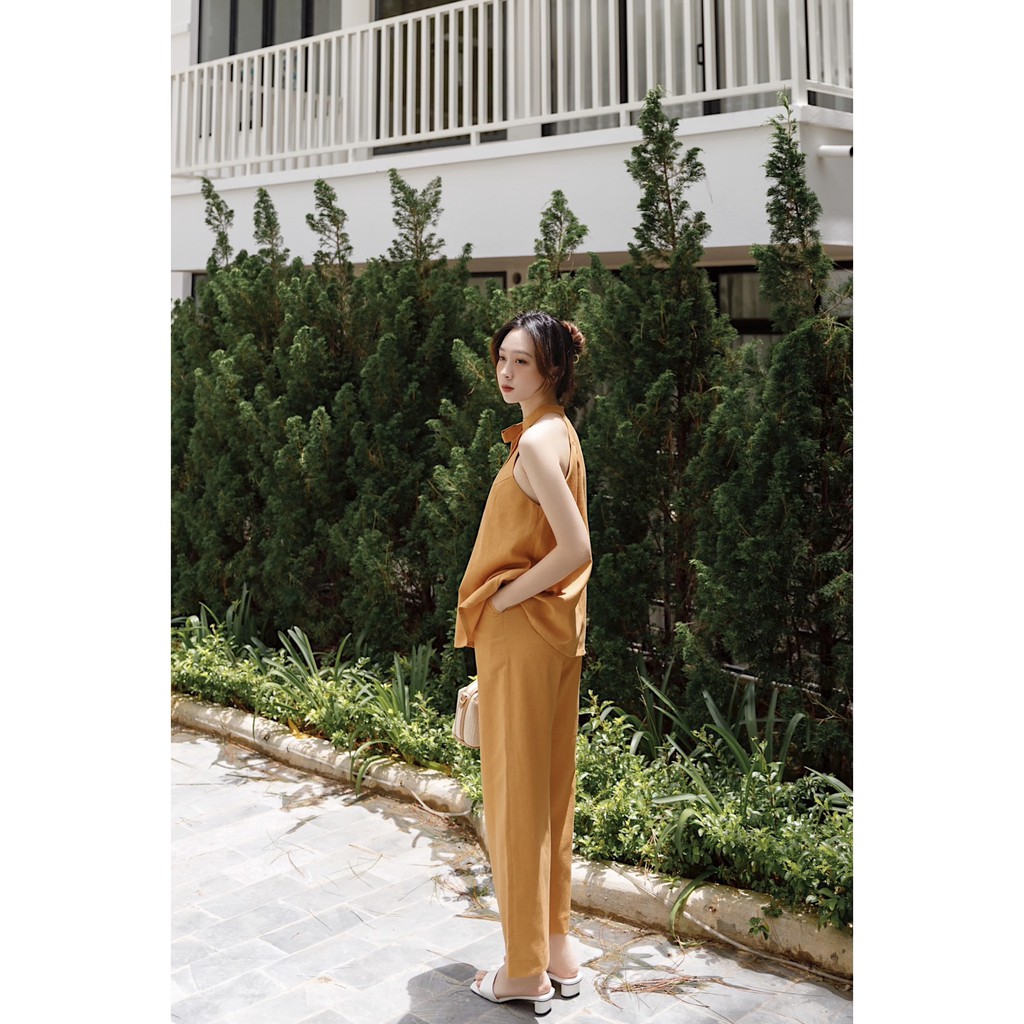 SHU SHI - Set Linen Cột Nơ Cổ
