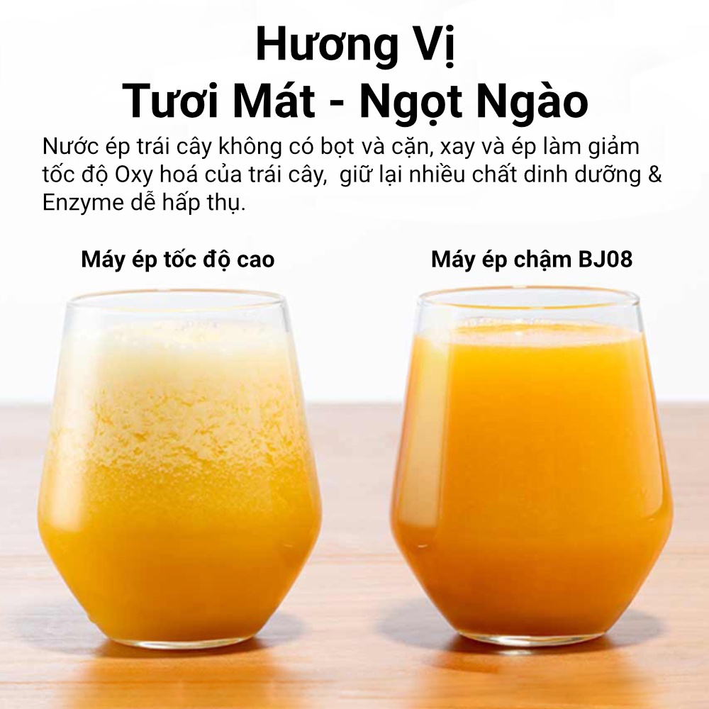 Máy Ép Chậm Trái Cây Hoa Quả Rau Củ BUD MINI