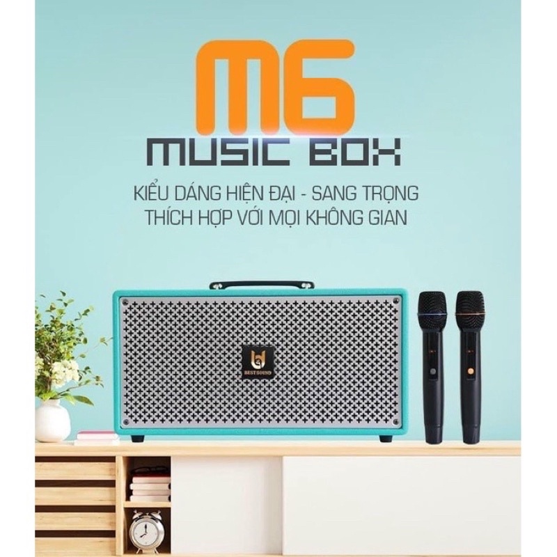 SIÊU HOT Loa kéo Best Sound M6 - Loa xách tay di động tích hợp vang số chỉnh cơ có Reverb