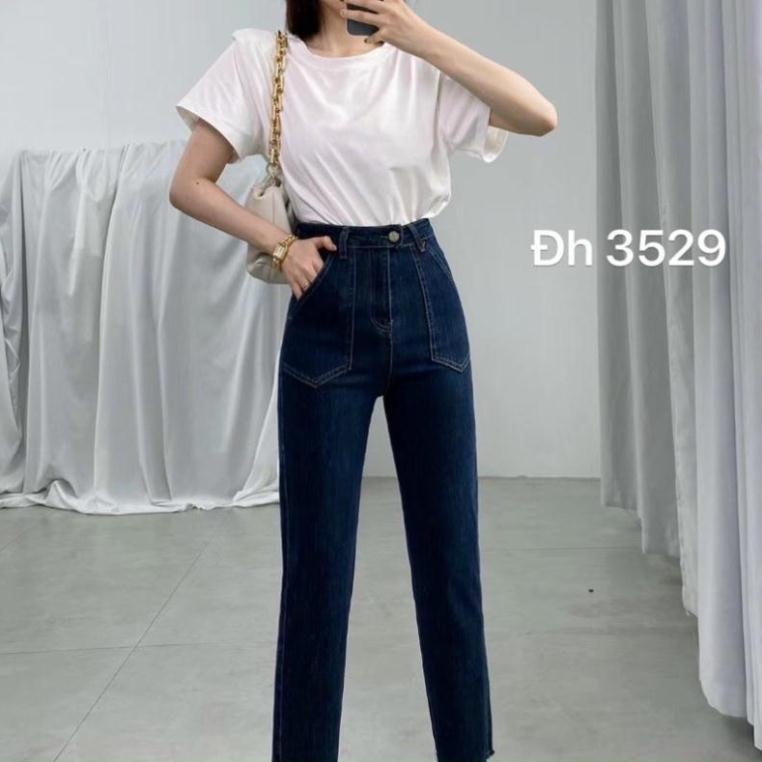 Quần jean nữ, quần ống xuông phong cách hàn quốc _ảnh thật