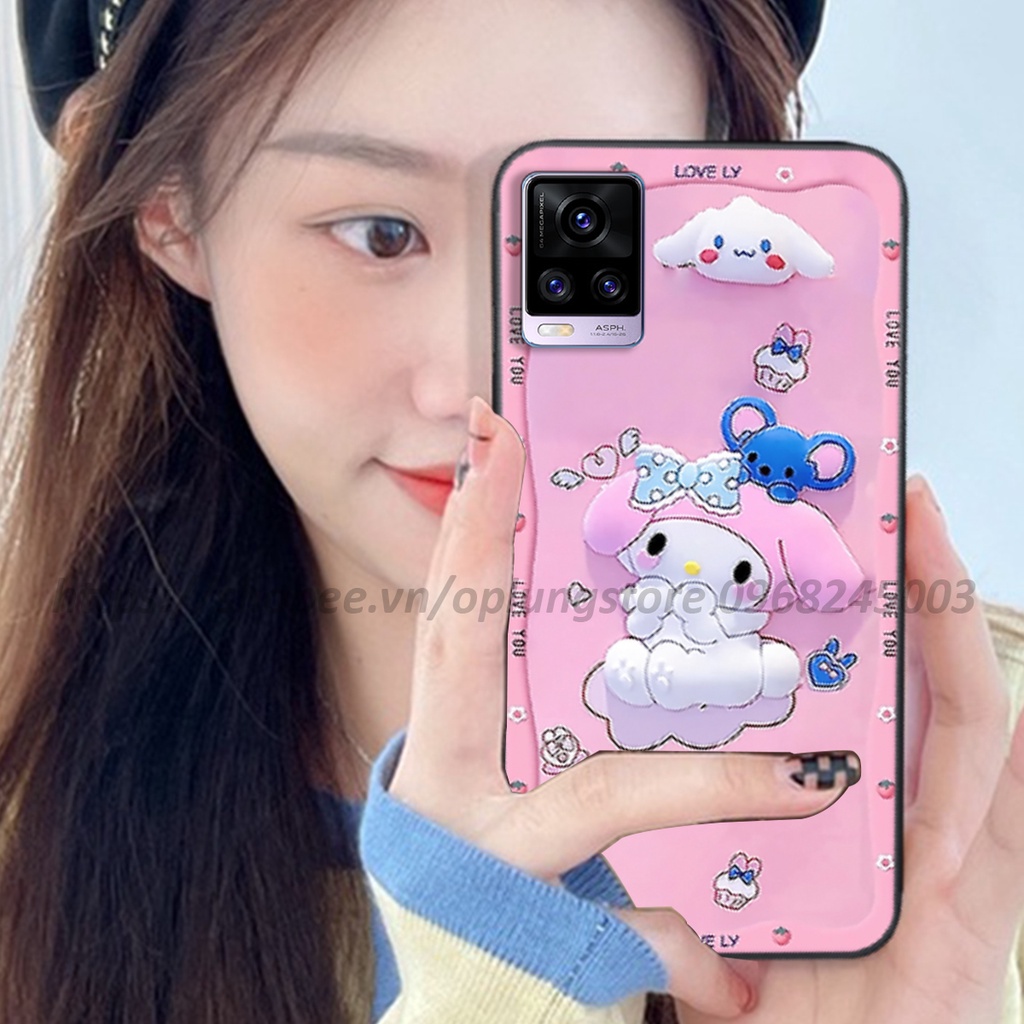 Ốp lưng vivo V20 / V20 SE / V21 5G in hình 3D gấu cute cool ngầu giả nổi.