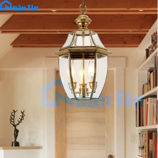 Đèn thả đồng cổ điển cao cấp trang trí nhà e14 220v td11 ngân tin