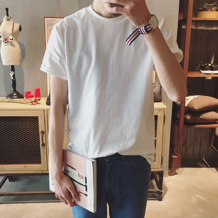 Áo Phông Nam Trơn Thiết Kế Đơn Giản Phong Cách Hàn Quốc Trẻ Trung - APT01 | BigBuy360 - bigbuy360.vn