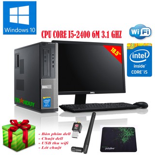 Bộ máy tính đề bàn dell optiplex 390sff/core i5-2400/lcd dell 19inch likenew fullbox 99%/ bh 24 tháng