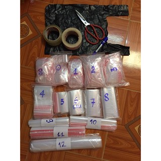 0,5 kg Túi Zip tự chọn size các loại