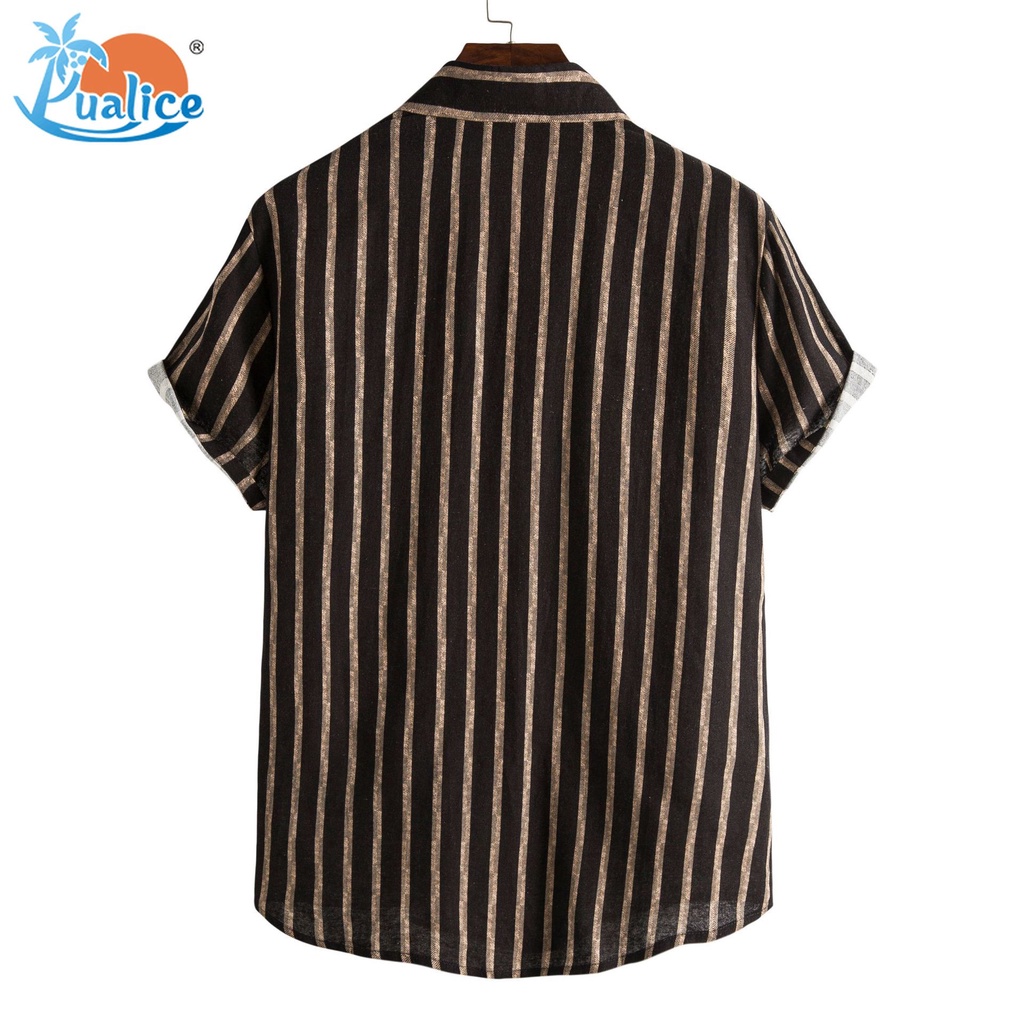 Áo sơ mi tay ngắn kẻ sọc sành điệu cho nam