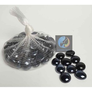 SỎI ĐEN  BÓNG TRANG TRÍ HỒ CÁ TÚI  350G