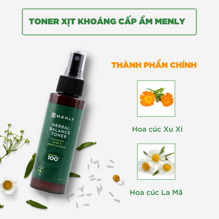 Bộ ba sản phẩm chăm sóc da khỏe MENLY