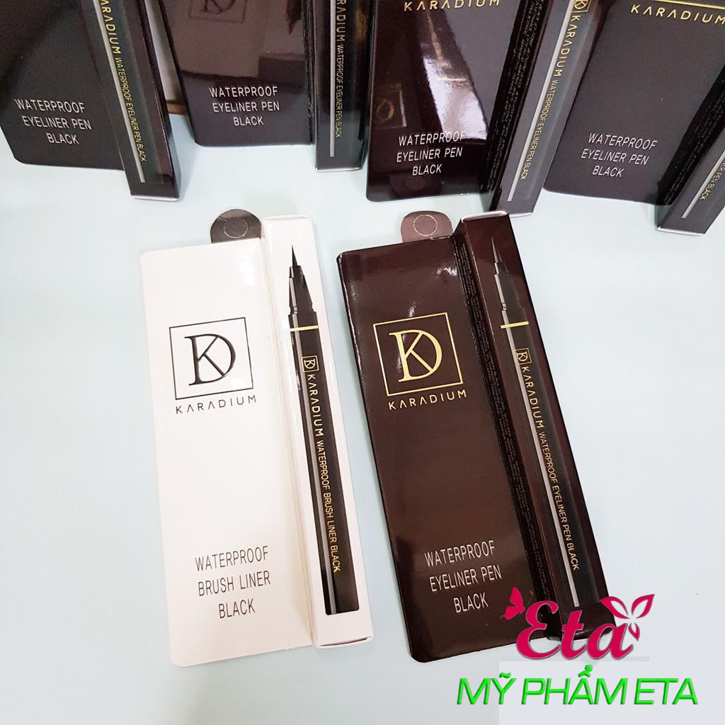 Dạ kẻ mắt Karadium Waterproof Brush LINER Black nét mảnh sắc nét, chống lem | BigBuy360 - bigbuy360.vn