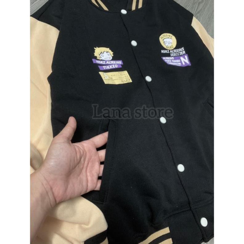 Áo Bomber Nỉ Tikkeo Chất Nỉ Mịn Đẹp Form rộng Unisex Nam Nữ Couple thời trang chất