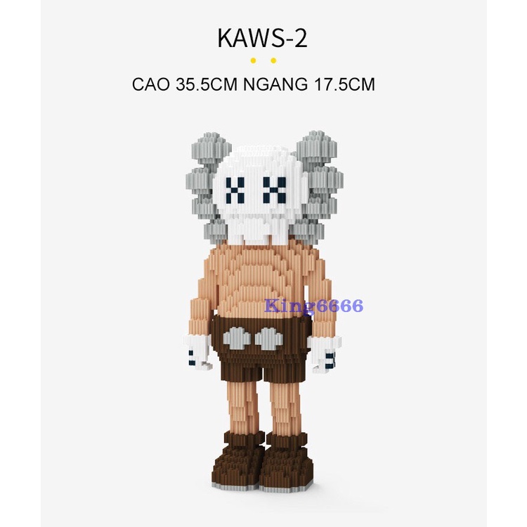 Xếp hình nano Kaws Xizai 36cm lắp ráp kaws cỡ lớn Đồ chơi xếp hình cho bé