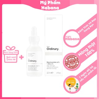 Serum trắng da THE ORDINARY ngăn ngừa mụn thâm mụn sáng sa NIACINAMIDE 10% + ZINC 1% (30ml)