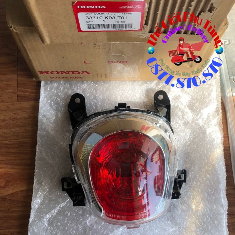 Bộ đèn hậu (đèn sau) Scoopy 2017-2020 zin Honda Thái Lan - 33710-K93-T01