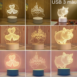 Acrylic LED Sáng Tạo Đèn Chiếu Sáng Ban Đêm Mới Lạ Ảo Ảnh Đêm Đèn 3D Ảo Ảnh Đèn Bàn Cho Nhà Đèn Trang Trí Quà Tặng -532