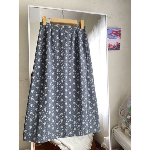 Chân váy hoa nhí seconhand vintage Nhật Bản