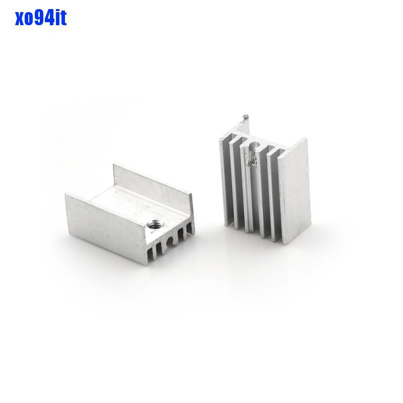 Bộ 10 Miếng Nhôm Tản Nhiệt Cho Bán Dẫn To-220 Transistor 20x15 X 10mm