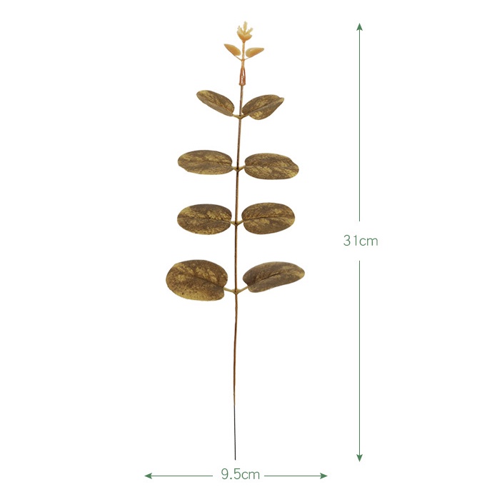 Lá giả - Cành lá táo 1 nhánh 32cm, điểm hoa sáp, hoa lụa - decor, trang trí, phụ kiện chụp ảnh