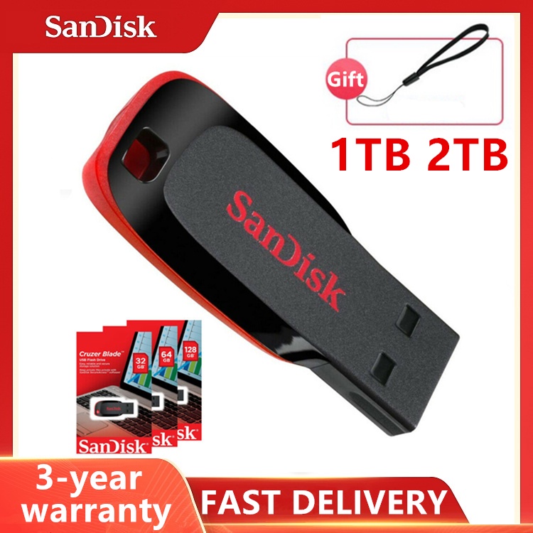 SANDISK Usb 2.0 Dung Lượng 125GB 256GB 512GB 1TB 2TB