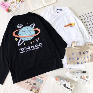 Áo thun dài tay in hình ulzzang - ẢNH THẬT