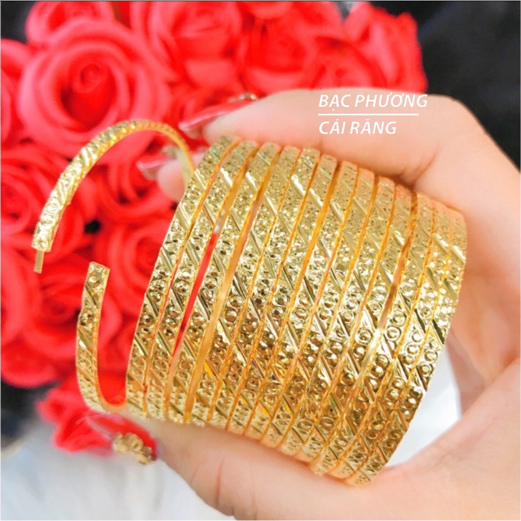 BỘ XIMEN BẢN VUÔNG 3mm MẠ MÀU VÀNG 18K CAO CẤP KHOÁ DỄ MỞ